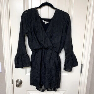 Miami Black Floral Romper